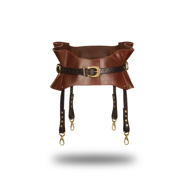 Leather Bondage Waist Belt and Suspenders, The Equestrian Collection