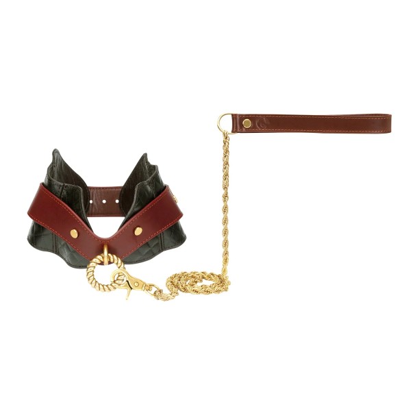 Leather Posture Collar and Chain Leash, The Equestrian Collection